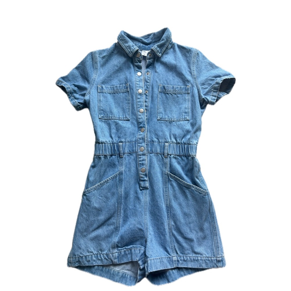 Twik Light Blue Denim Romper
